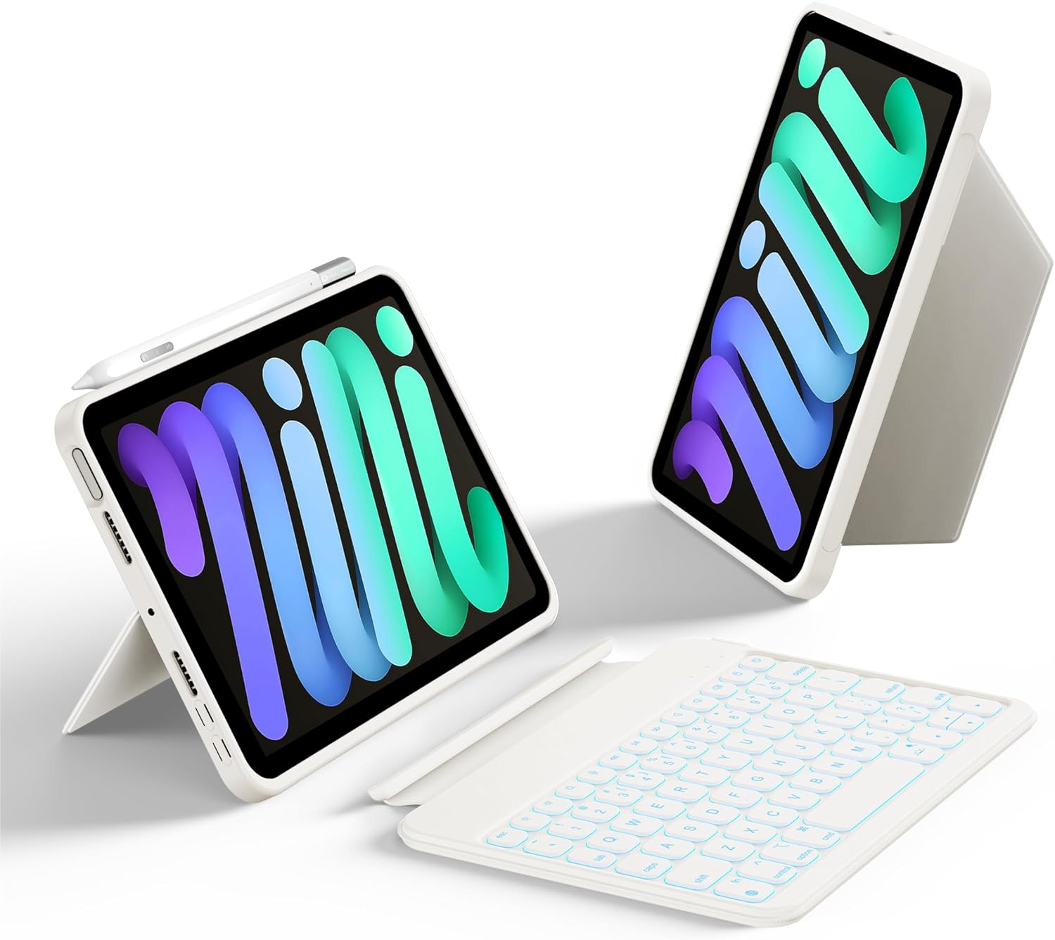 HOU Keyboard Case for iPad mini 7/6 with Adjustable Stand