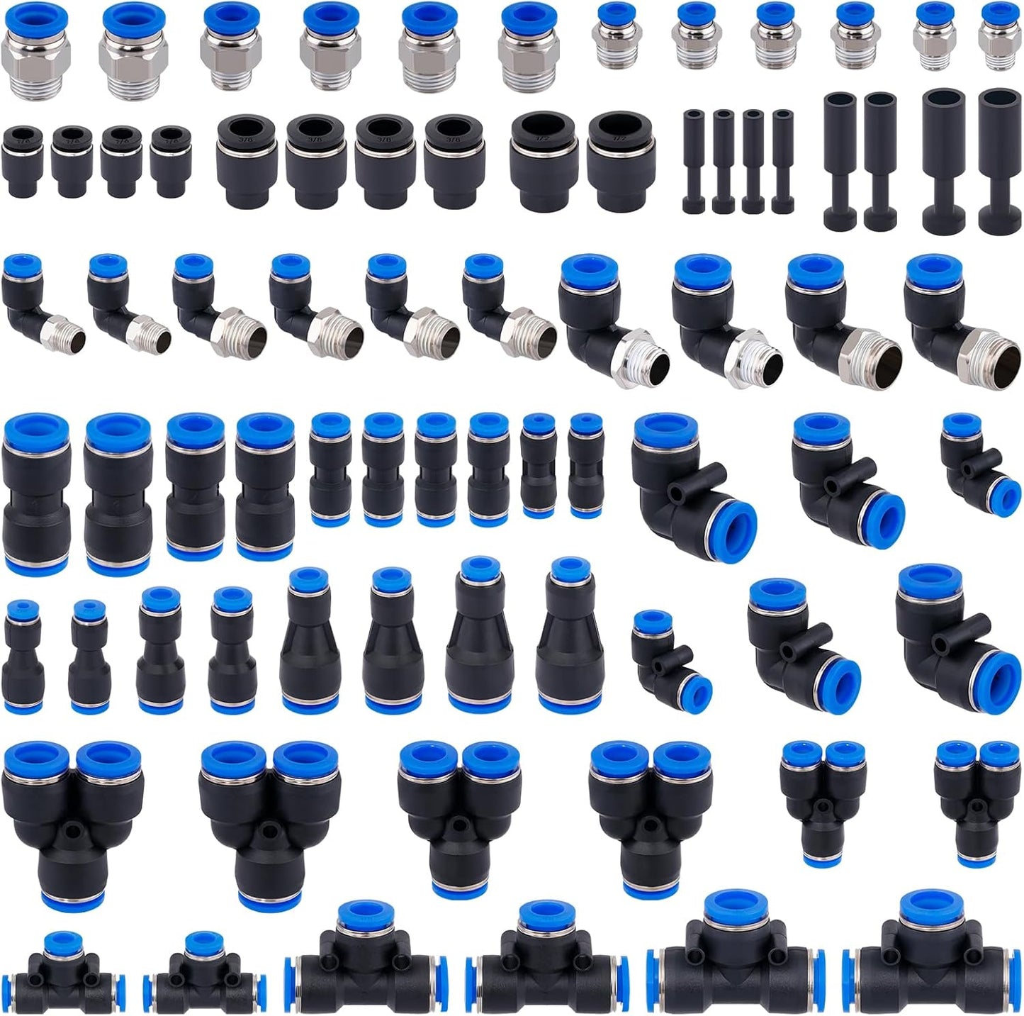 78 PCS Quick Connect Air Fittings Kit for Pneumatic Systems