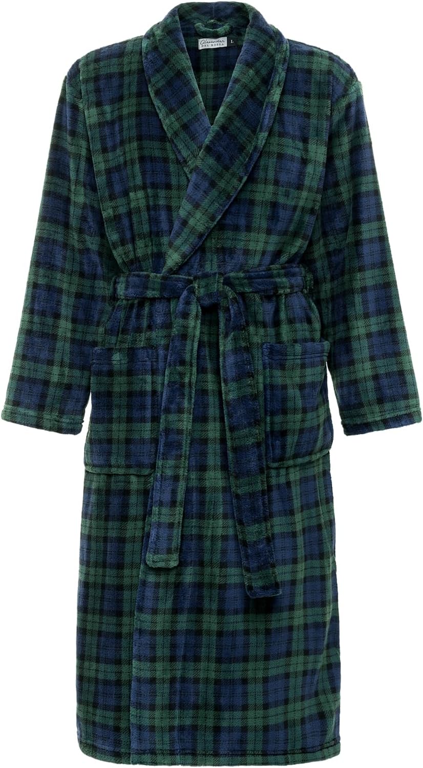 Luxurious Plush Bath Robe for Men - Warm Fleece Comfort
