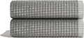 Waffle Cotton Hand Towel Set 2 Pack - Grey Fog 20x30 in