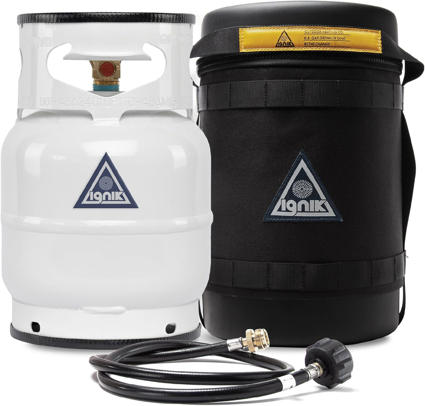 Refillable Gas Growler Deluxe 5-Pound Propane Tank for Camping