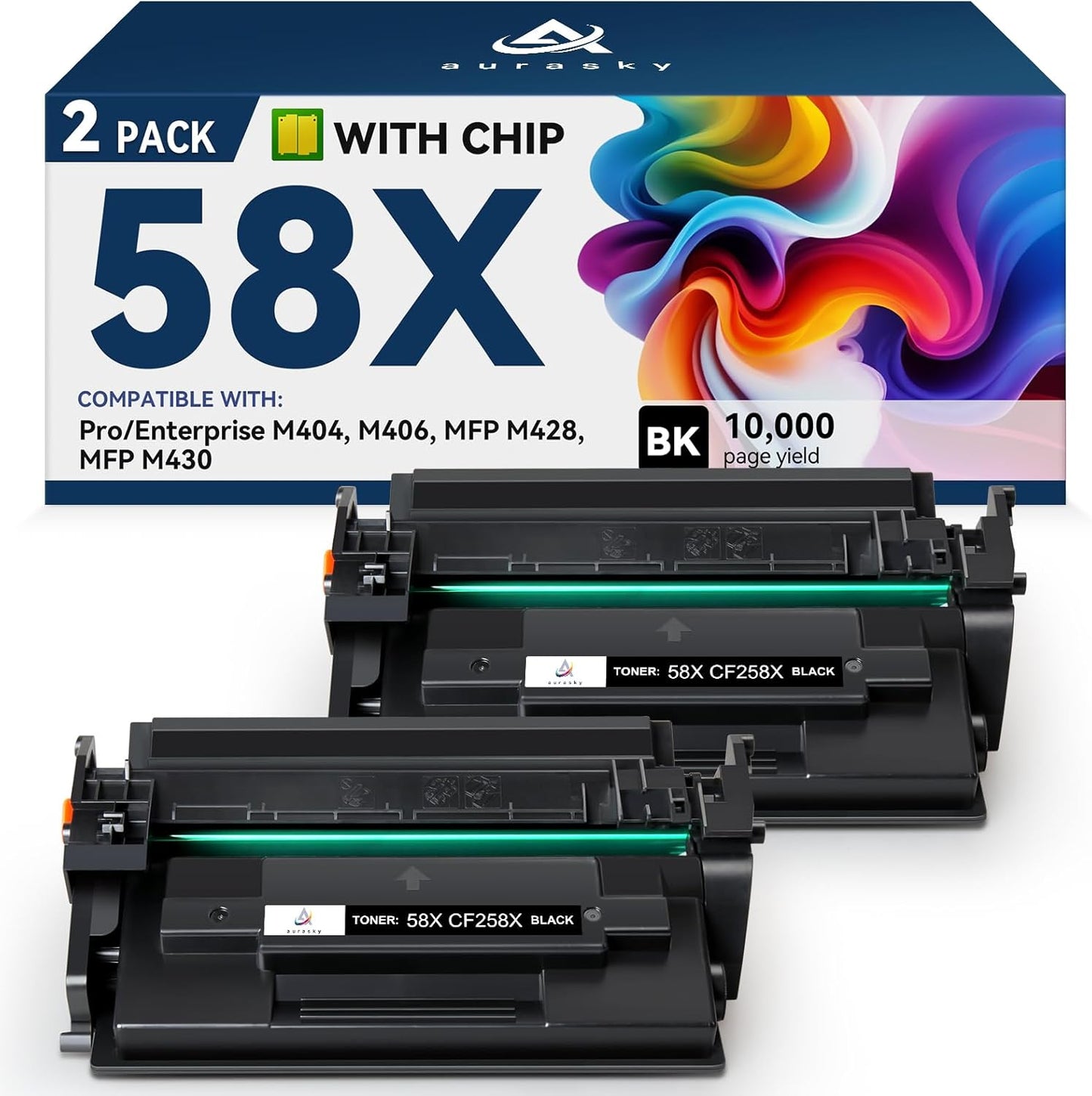 58X Toner Cartridge Black Compatible Replacement for HP Printers