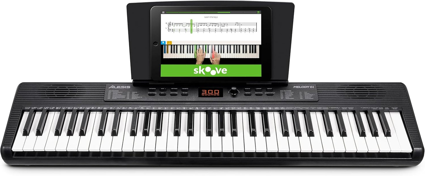 Alesis Melody 61 MK4 Keyboard Piano: 300 Sounds, Lessons