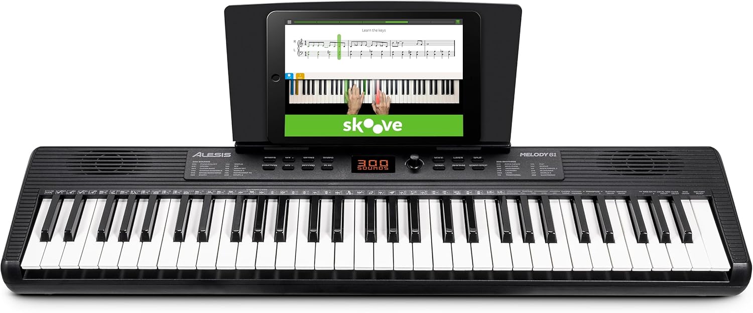 Alesis Melody 61 MK4 Keyboard Piano: 300 Sounds, Lessons