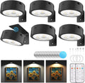 6 Pack Picture Lights for Wall in Black - Rechargeable Magnetic Frame