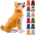 Dog Coat Waterproof Fleece Lined Winter Jacket - Warm, Adjustable Fit