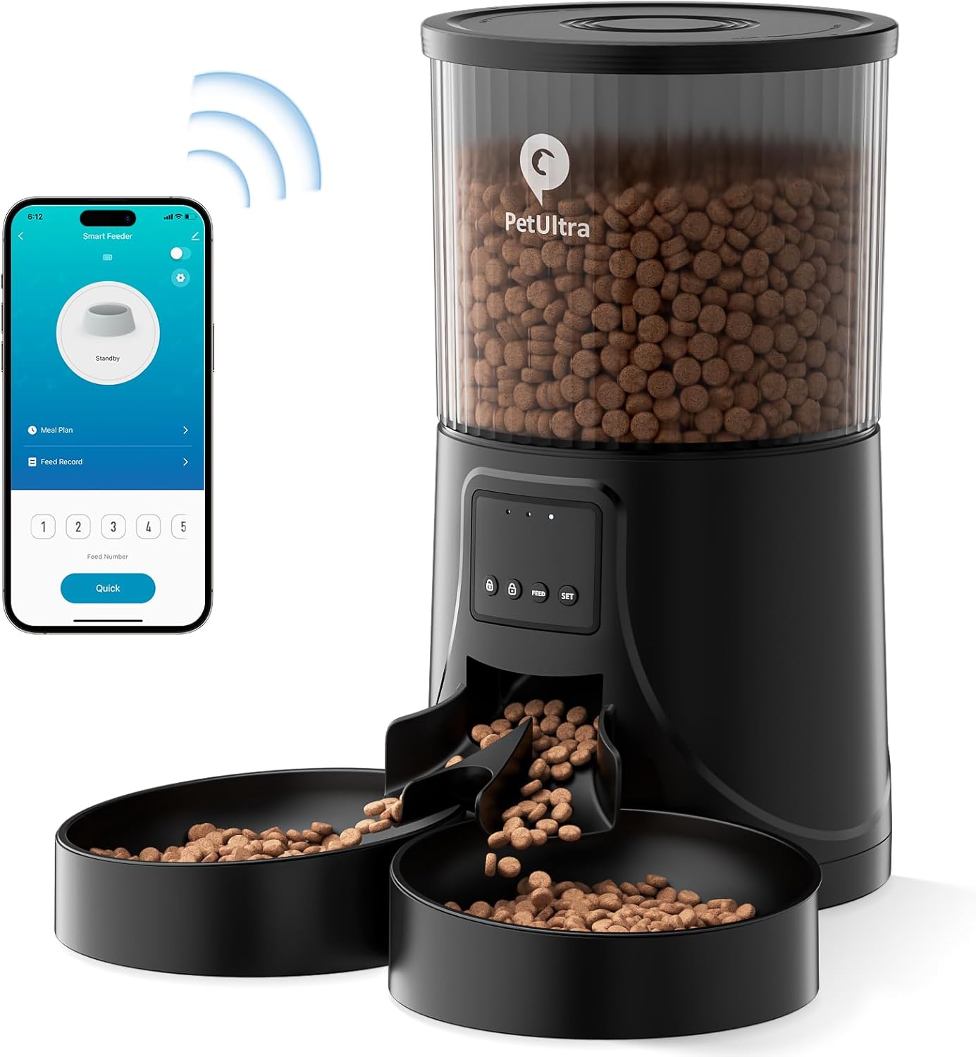Automatic Cat Feeder for 2 Cats with Smart App Control