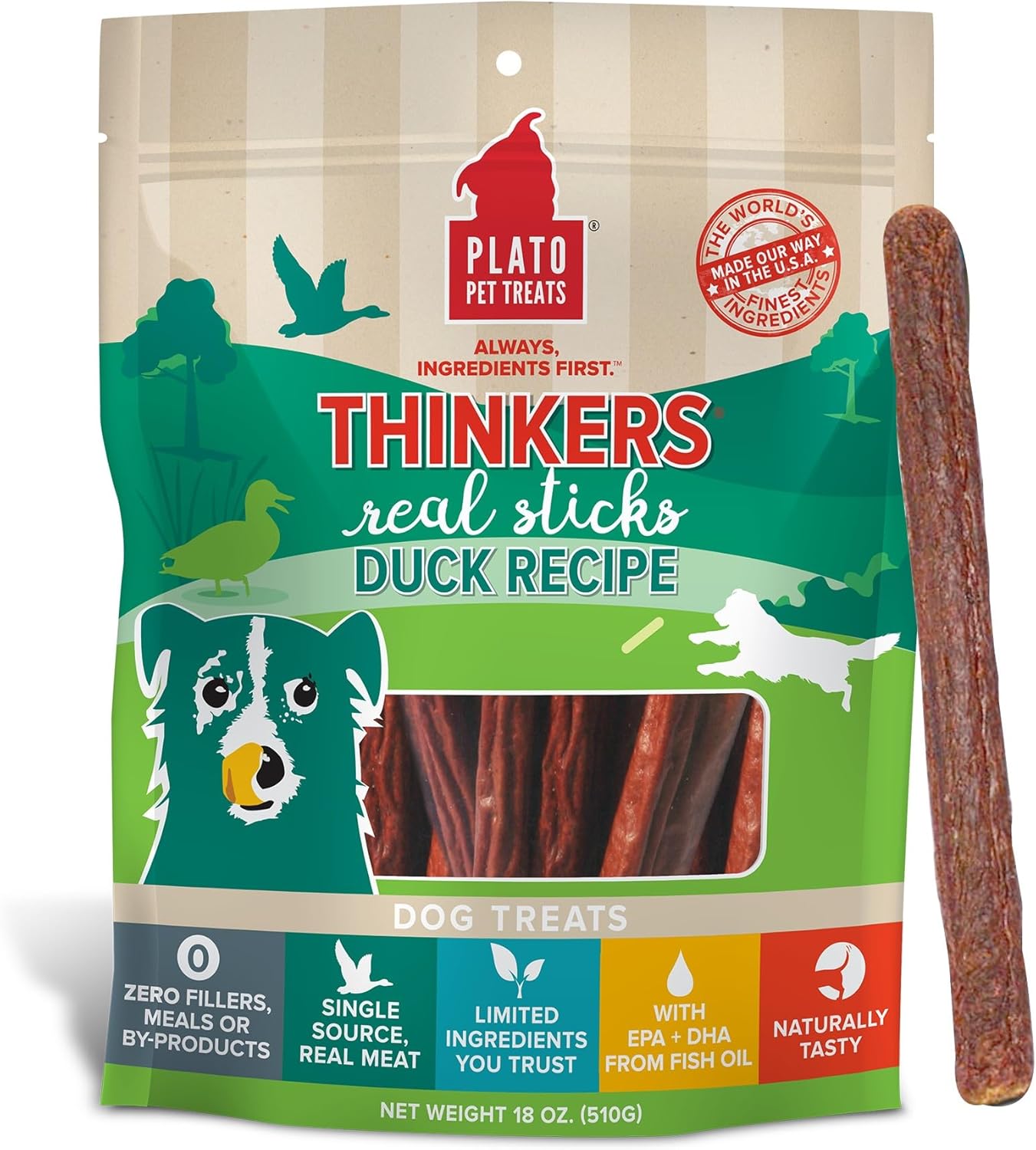 PLATO Thinkers Duck 18oz: Natural Brain Boost