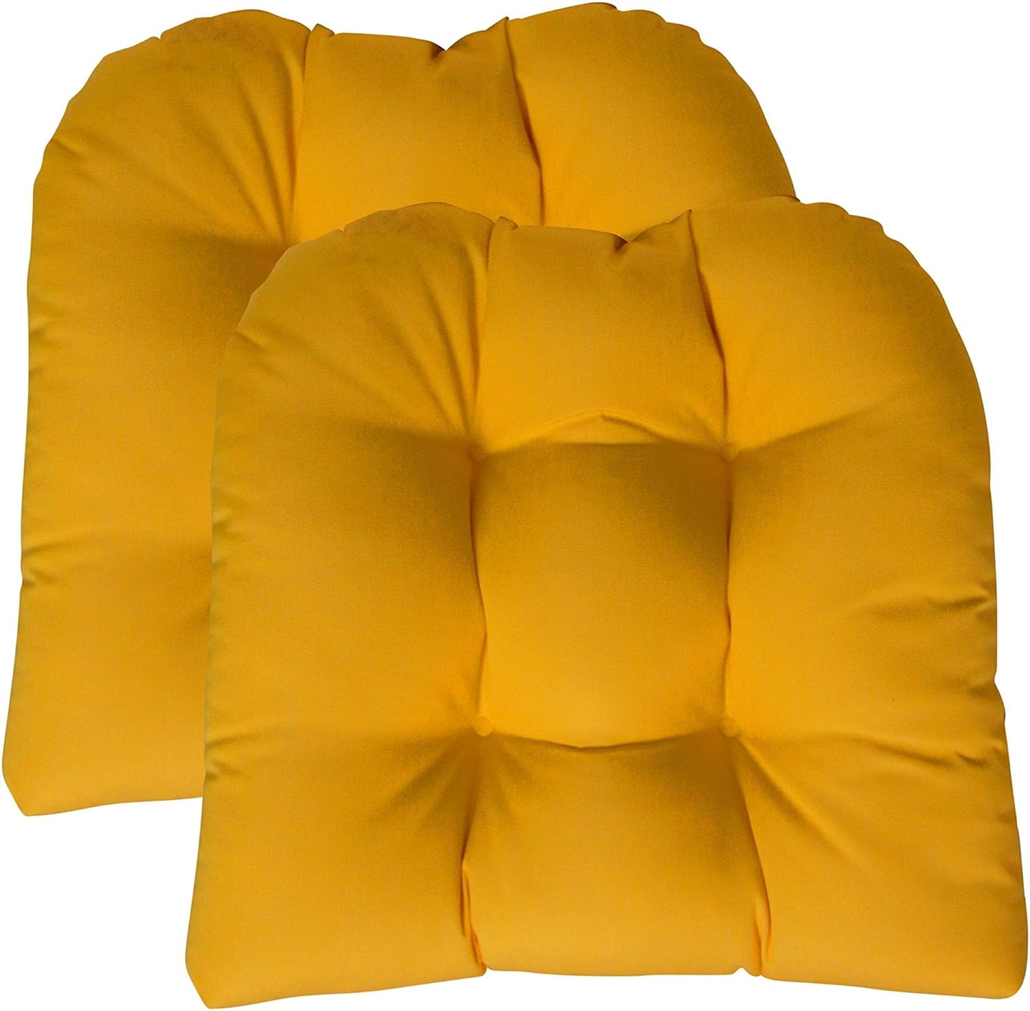 Sunbrella Tufted Wicker U-Shape Cushions Set of 2 for Outdoors
