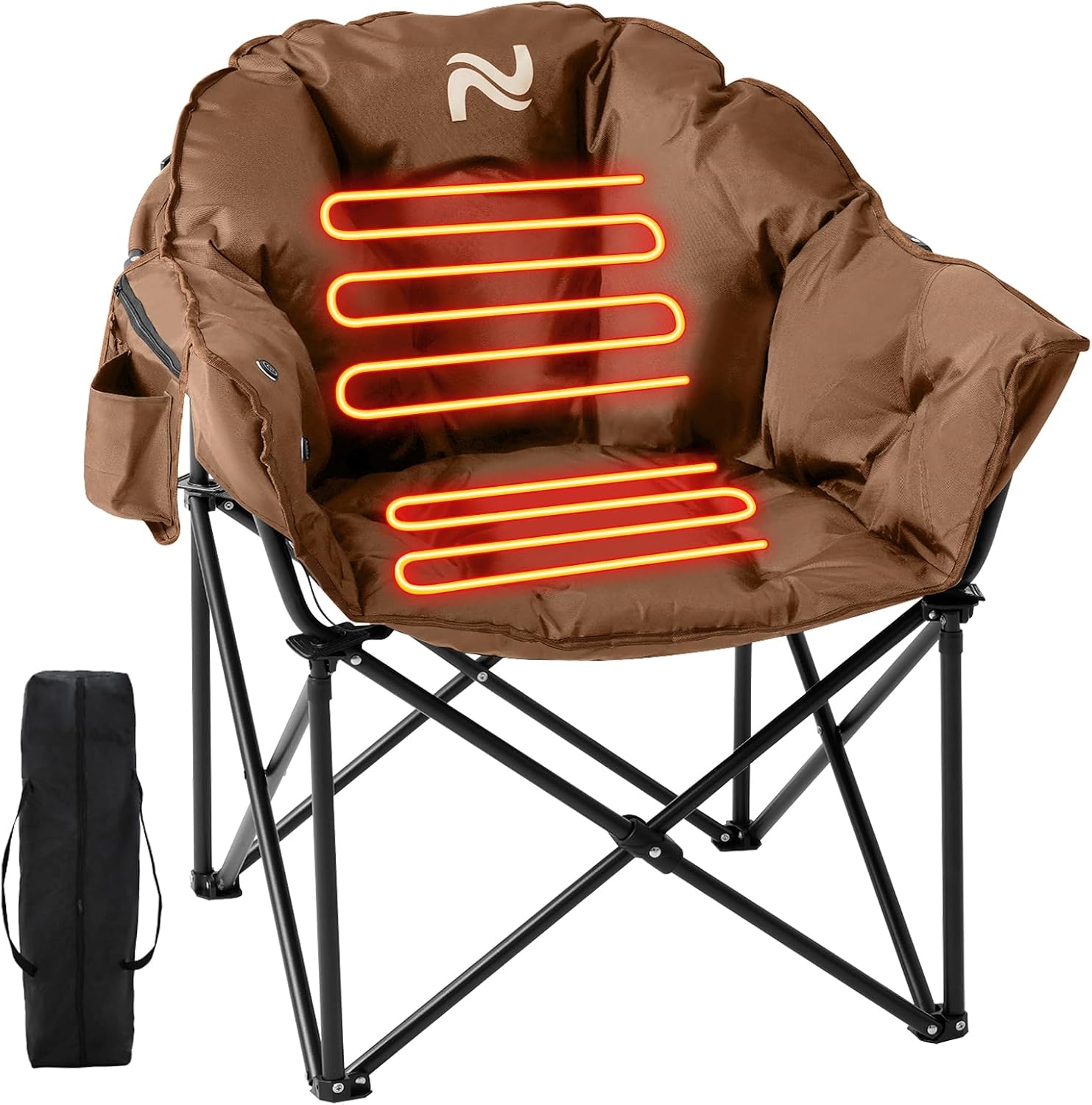 Oversized Heated Camping Chair - 500 lbs Support