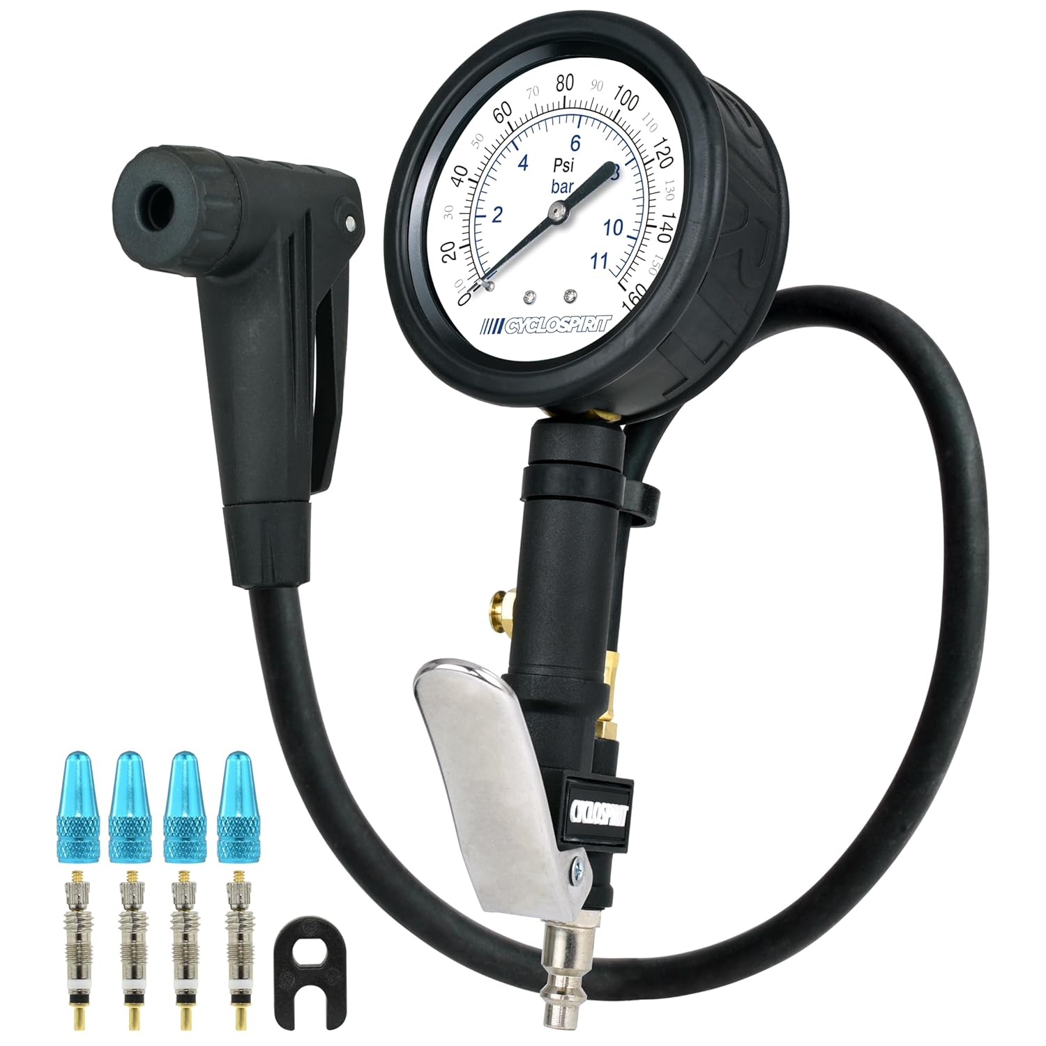 Effortlessly Inflate Any Tire with CycloSpirit Dial Inflator