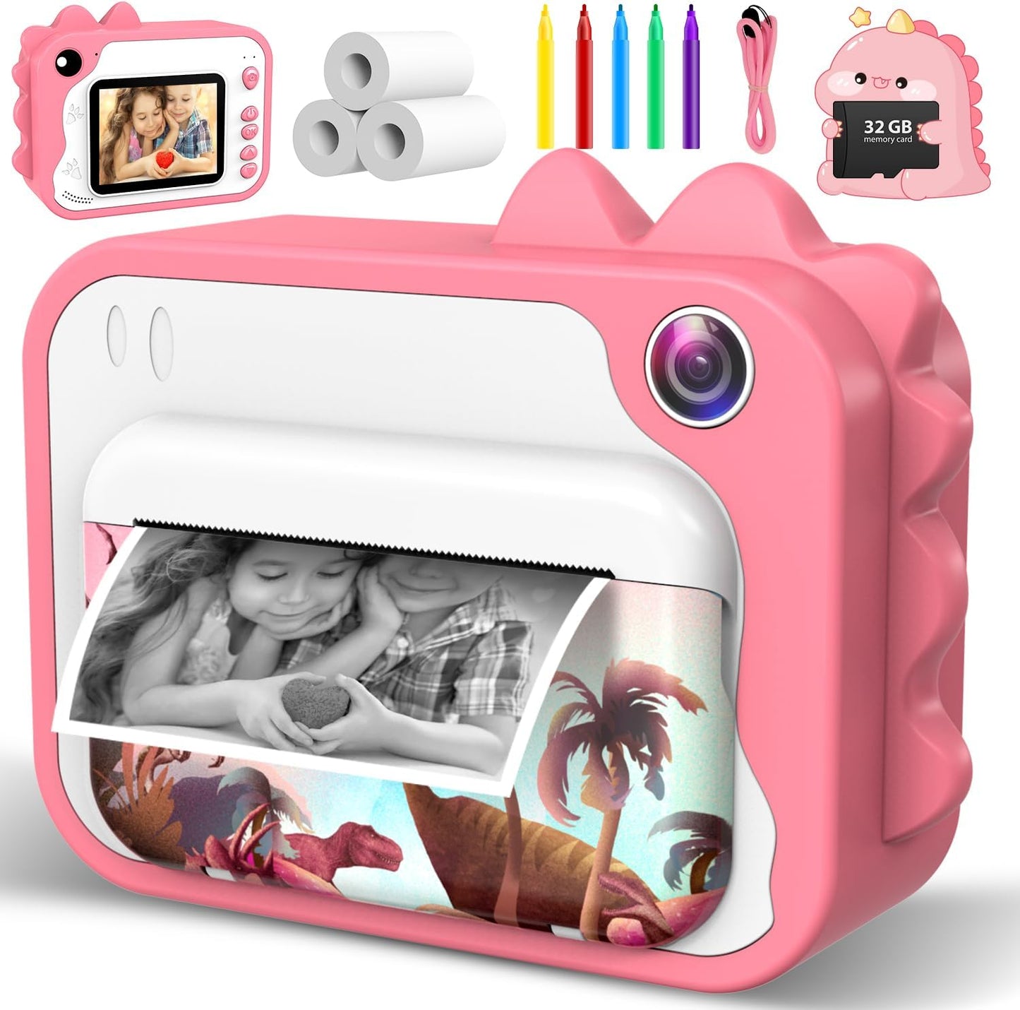 Ink-Free Dinosaur Camera for Kids | Usteetic