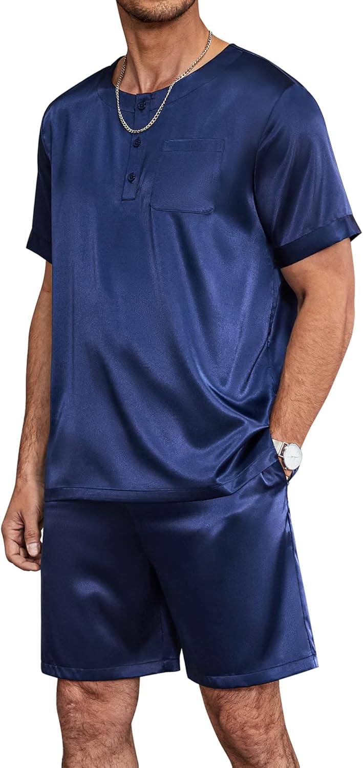 Ekouaer Men Silk Pajamas Set for Ultimate Comfort and Style