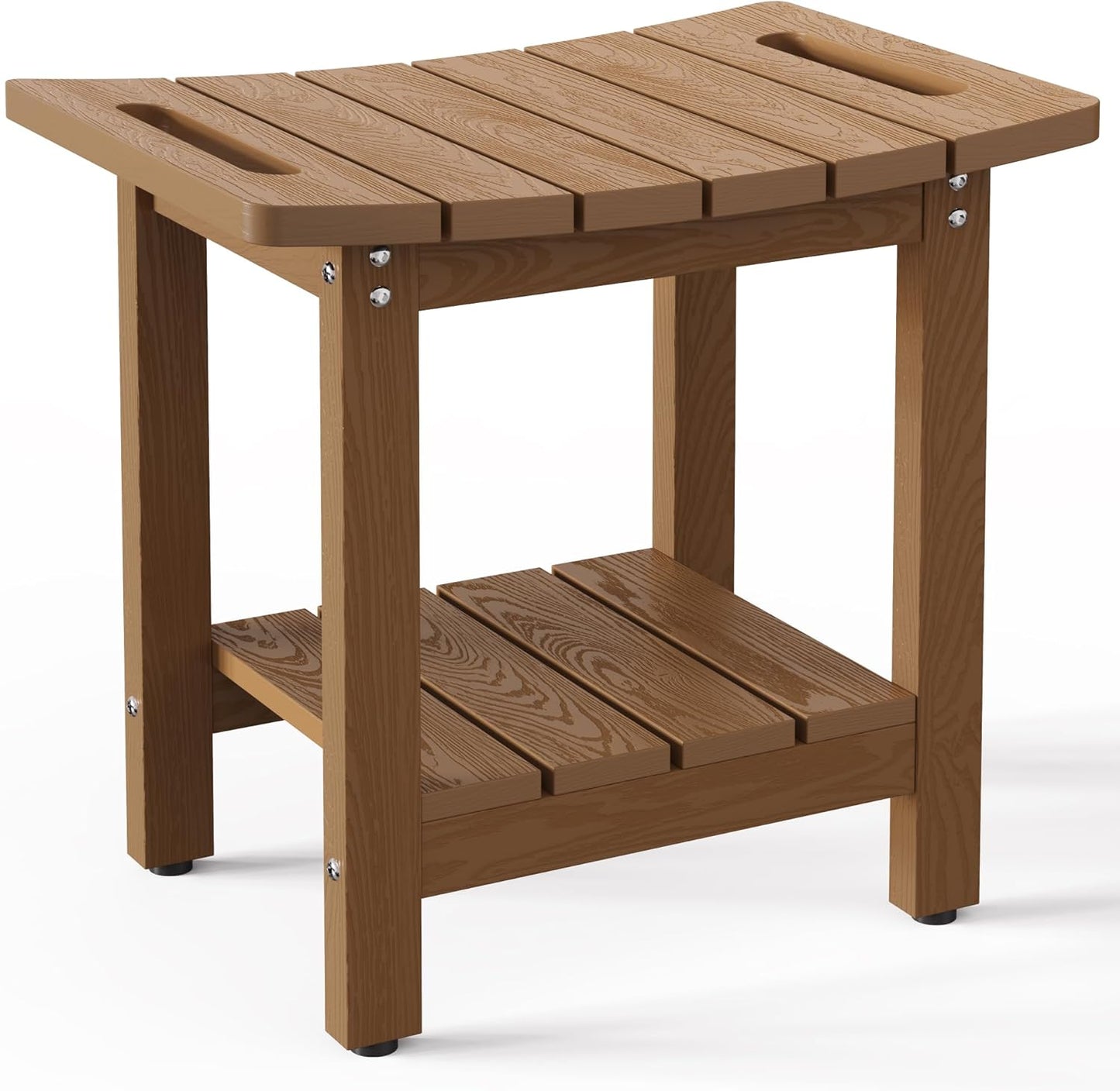 HIPS Shower Benches with Space-Efficient Storage Shelf for Spa
