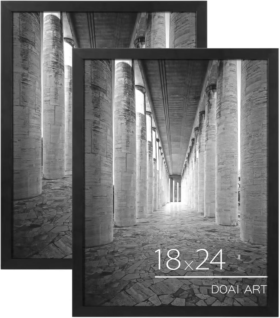 18x24 Black Poster Frame 2 Pack for Horizontal or Vertical Display