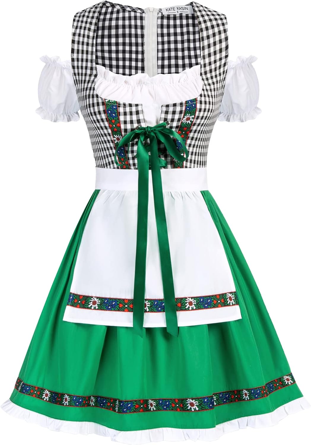 Kate Kasin Women's German Dirndl Dress for Oktoberfest Fun