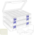 Bead Organizer Box 138pcs Small Clear Storage Containers - Compact