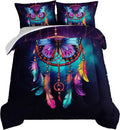 Dream Catcher Comforter Set Queen Size - Boho Butterfly Bedding