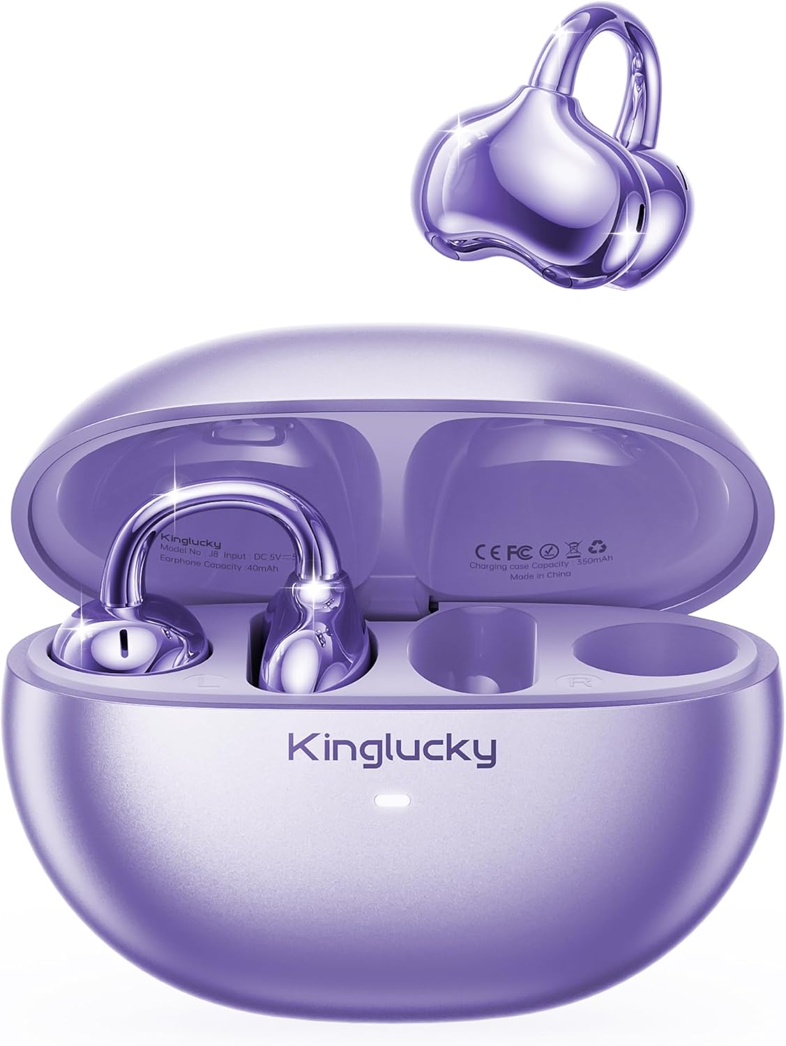 Kinglucky Upgraded Clip-On Earbuds for Small Ears & Comfort