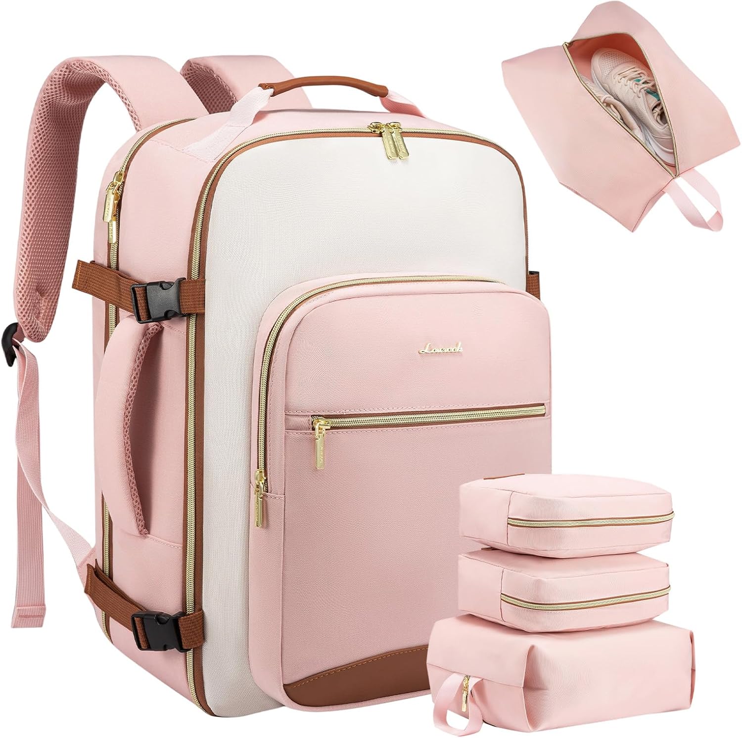 LOVEVOOK 40L Large Travel Backpack for Airplane Travel Needs
