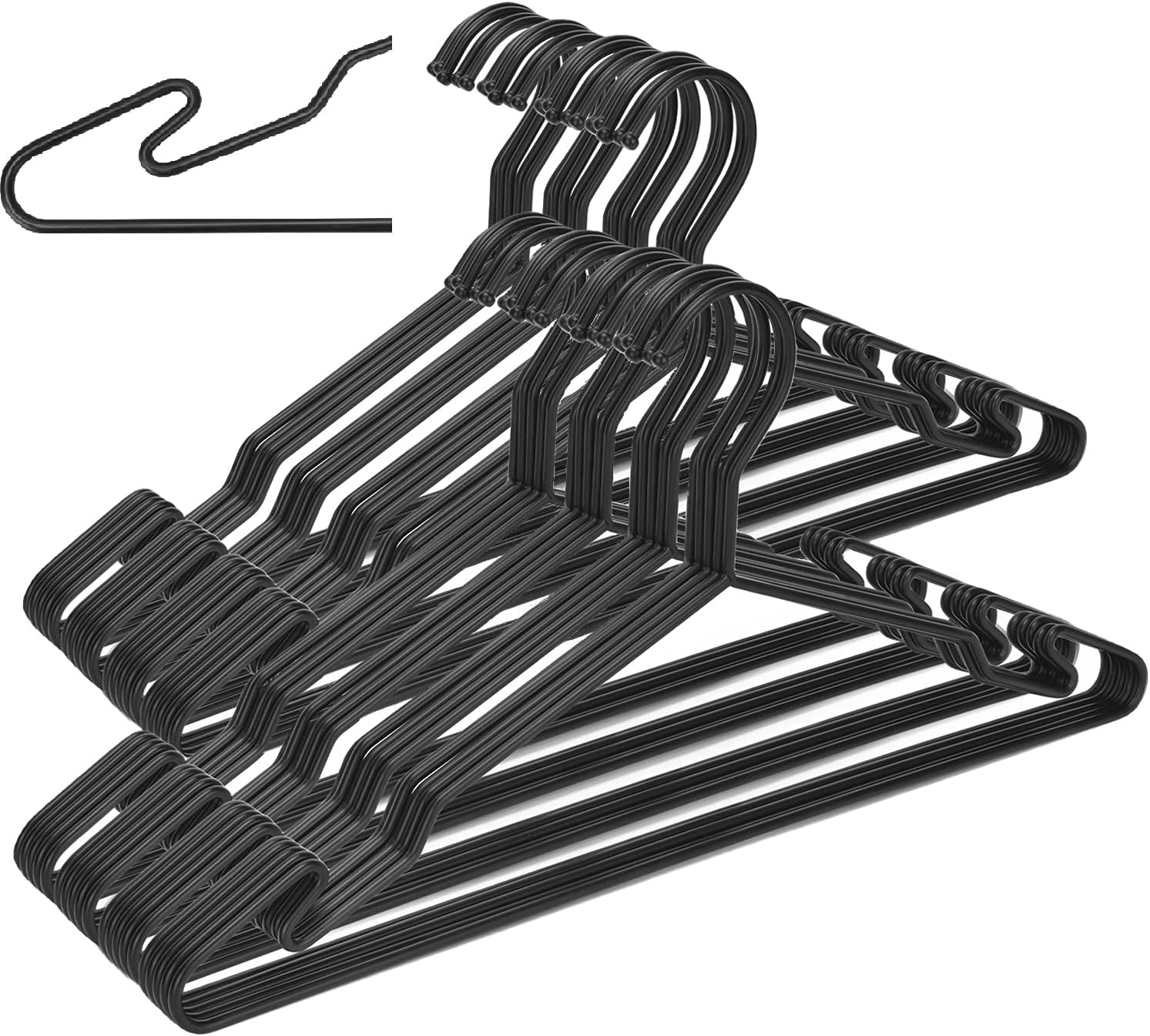 Heavy Duty Metal Hanger Set for Coats and Shirts - 40 Pack
