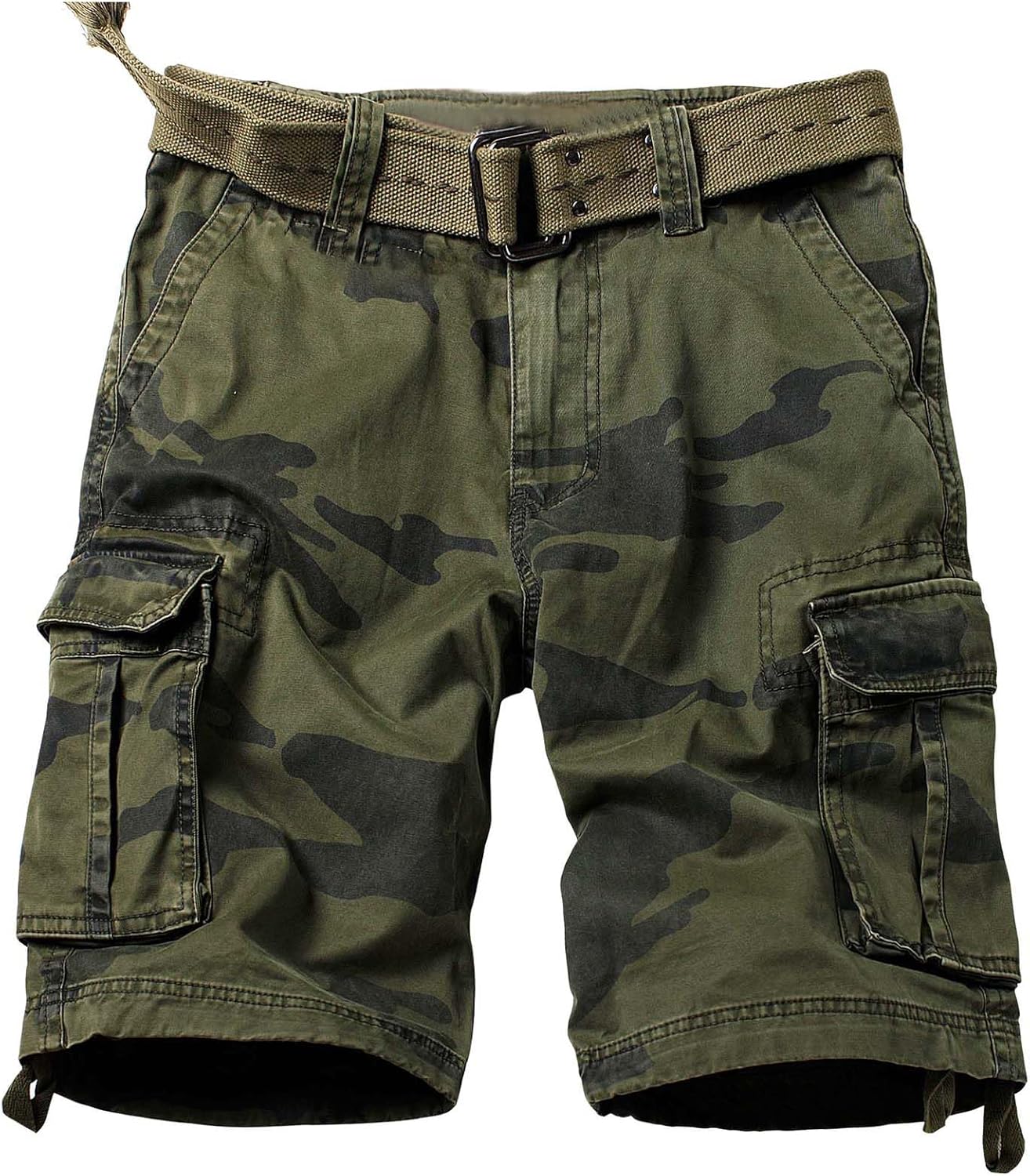 Camo Cargo Shorts for Men - Comfortable Cotton Multi-Pockets