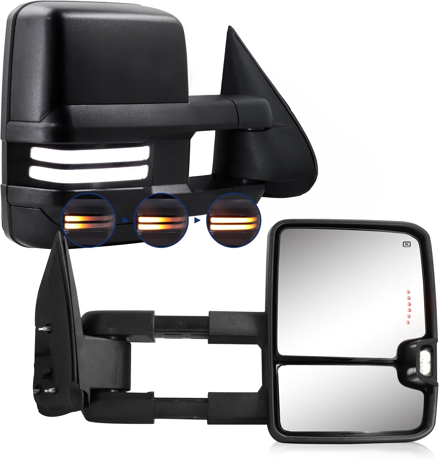 Switchback Towing Mirrors for Silverado Sierra - 2003-2007 Fit