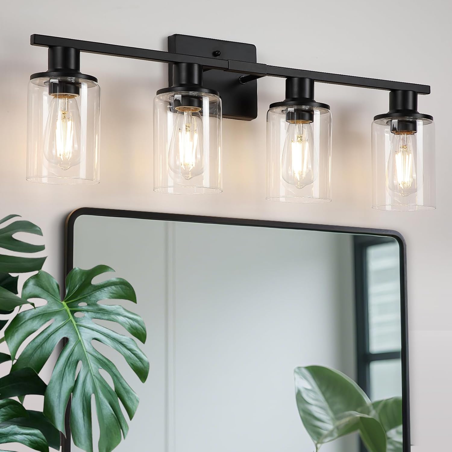 Matte Black Bathroom Light Fixtures for Modern Farmhouse Style
