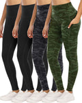 4 Pack Leggings with Pockets for Women - High Waist Tummy Control best