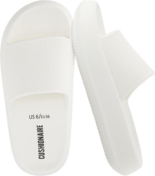 CUSHIONAIRE Feather EVA Slides for Women - Comfort & Style