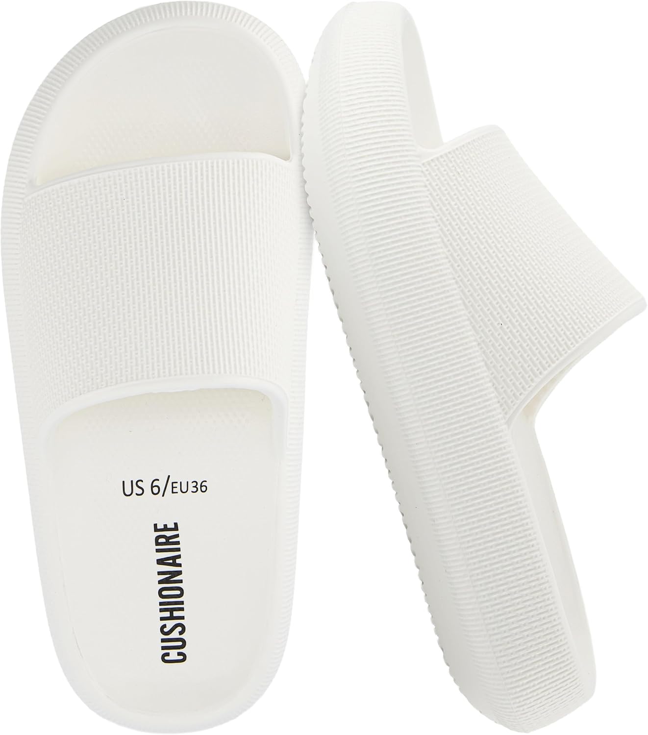 CUSHIONAIRE Feather EVA Slides for Women - Comfort & Style