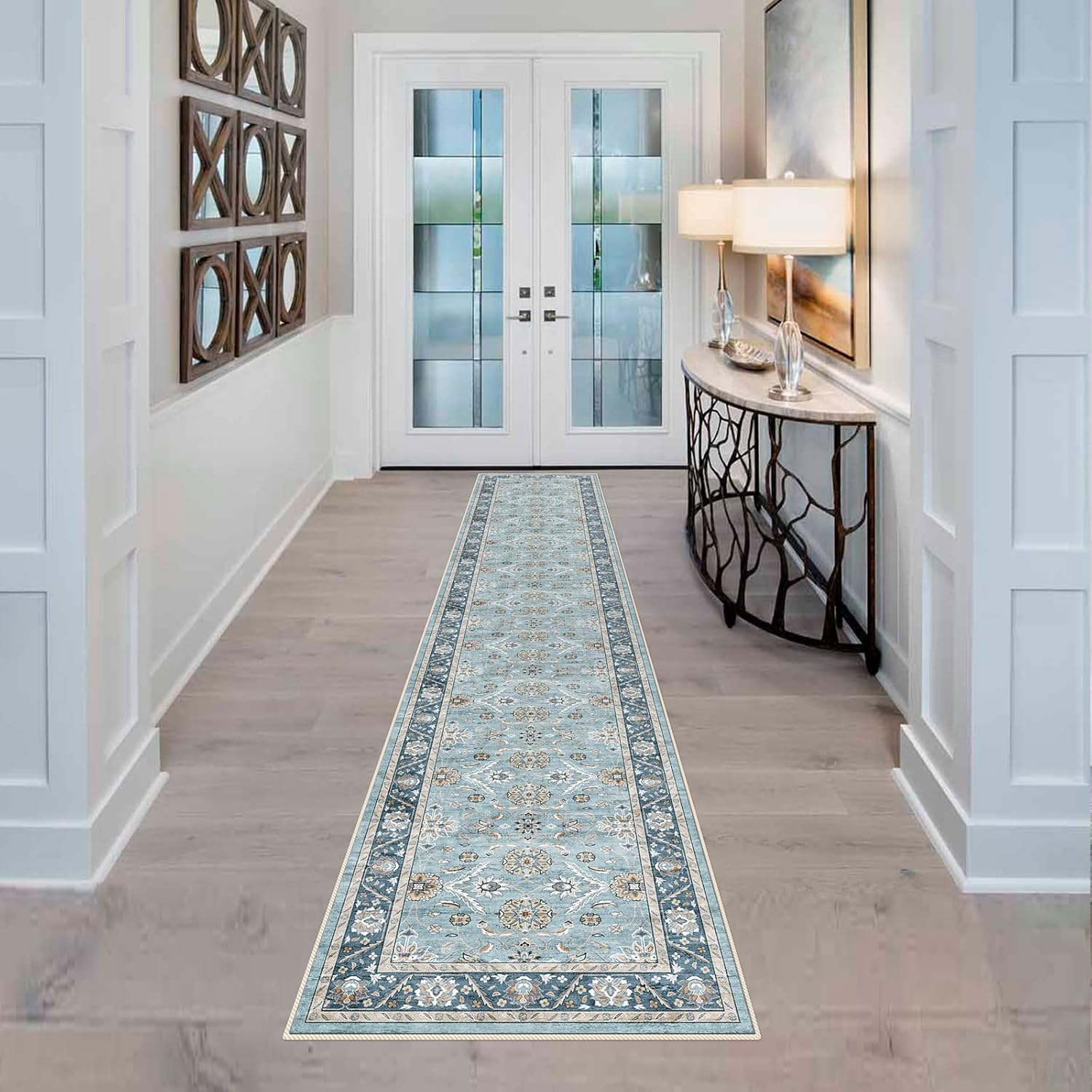 YOUFORTONG 2x10 Runner Rug Non Slip for Hallways and Kitchen