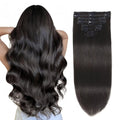Clip in Hair Extensions Real Human Hair 16 in - Seamless Volume Boost