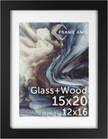 Frame Amo 15x20 Black Solid Wood Poster Frame - Gallery Grade Finish