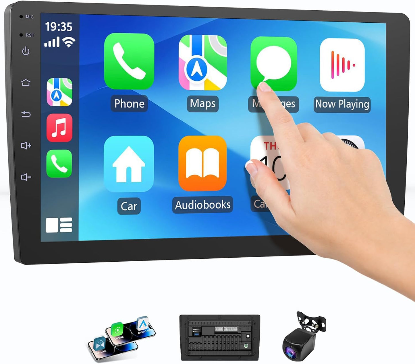 9in Wireless Double Din Car Stereo with Bluetooth and GPS Navigation