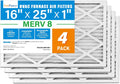 16x25x1 Air Filter MERV 8 Dust Defense (4-Pack) - Reliable Home HVAC