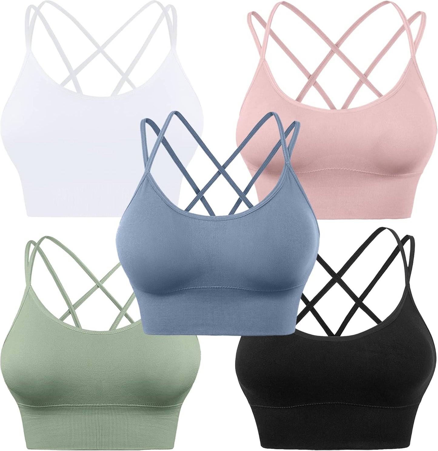 Evcute Cross Back Sport Bras for Yoga and Fitness Activities