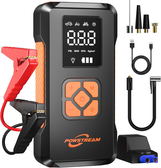 POWSTREAM: 3500A Jump Starter & Air Compressor