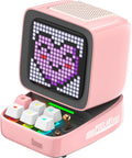 Divoom Ditoo Retro Pixel Art Bluetooth Speaker (Pink) - Cute Desktop
