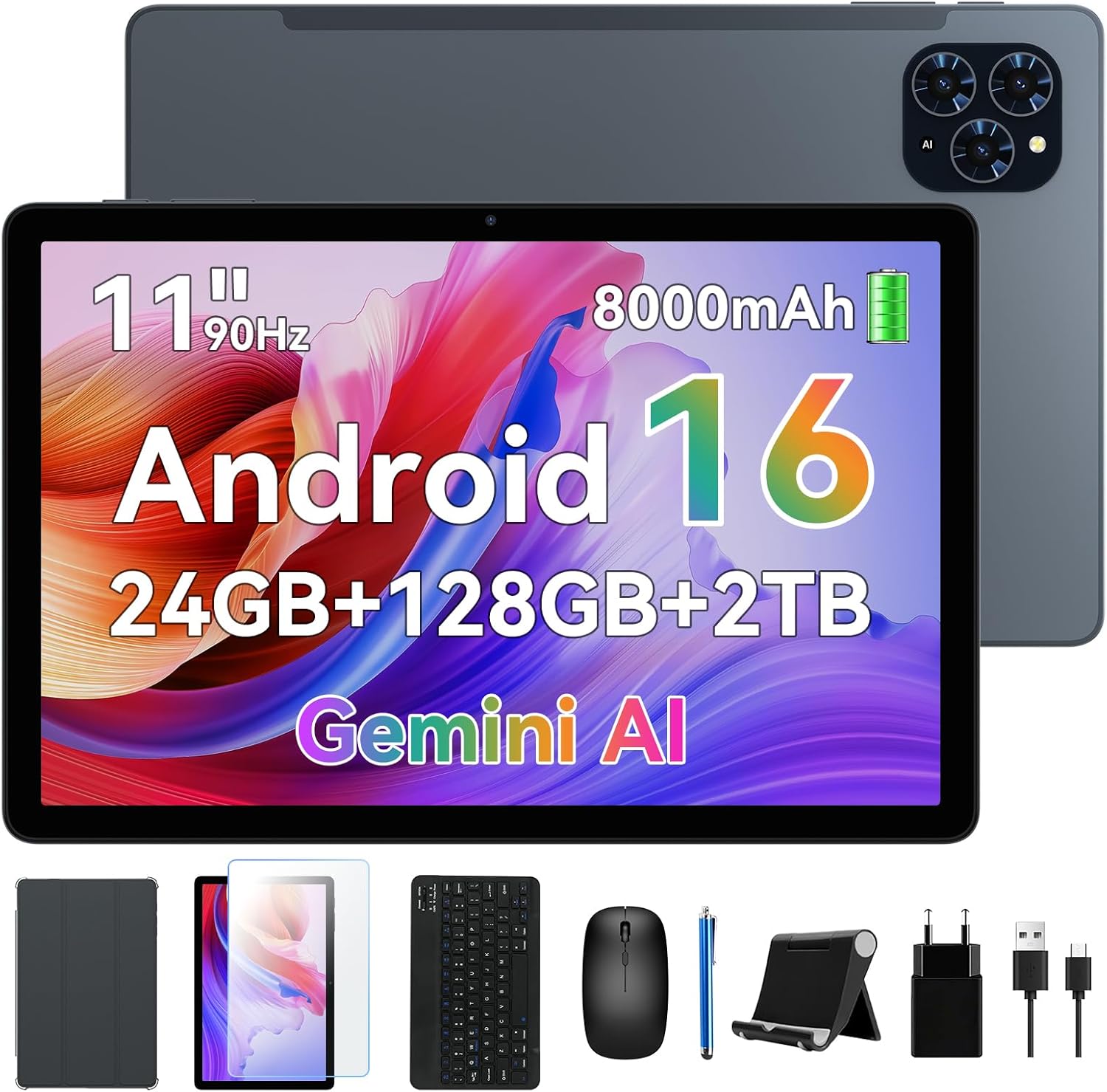 KINGRID T90 Android Tablet with 11 inch FHD Touchscreen and More