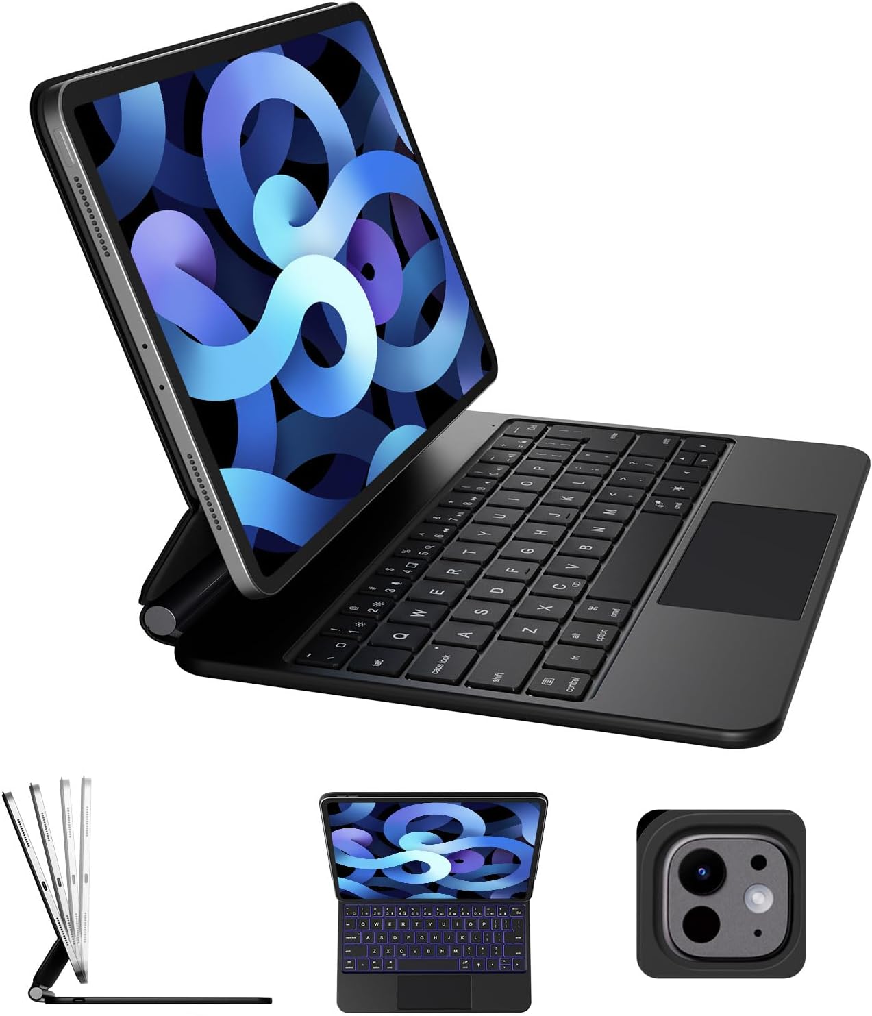 Floating Keyboard Case for iPad Air 11ft & Pro 11ft with Trackpad