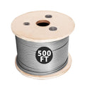 500FT 1/8 in T316 Stainless Steel Cable for Deck Railing - Durable