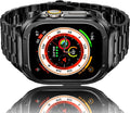 HASLFM Stainless Steel Watch Band with Case for Apple Watch Ultra