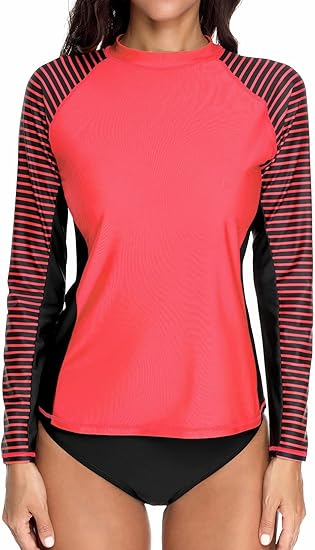 CharmLeaks Women's Long Sleeve Rashguard for Sun Protection