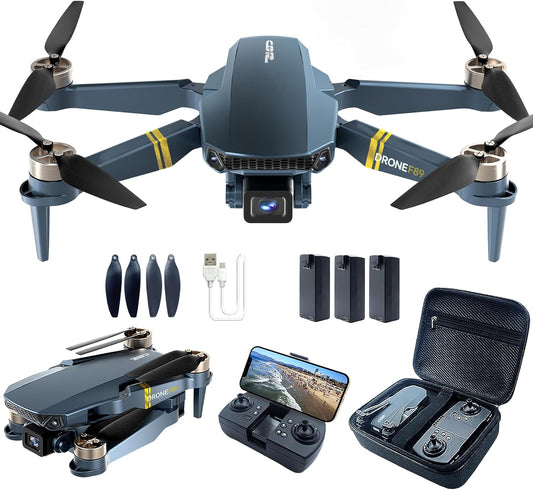 CHUBORY Foldable Drone: 60+ min Flight, 4K Camera, Brushless Motor