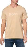 BOSS Men's Cotton T-Shirt with Bold Logo for Everyday Style