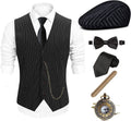 1920s Mens Costume Fedora Hat and Gatsby Vest Set for Men