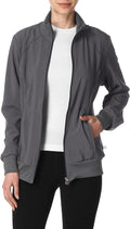 Cherokee Infinity Zip Front Scrub Jackets for Women - Tailored 4-Way