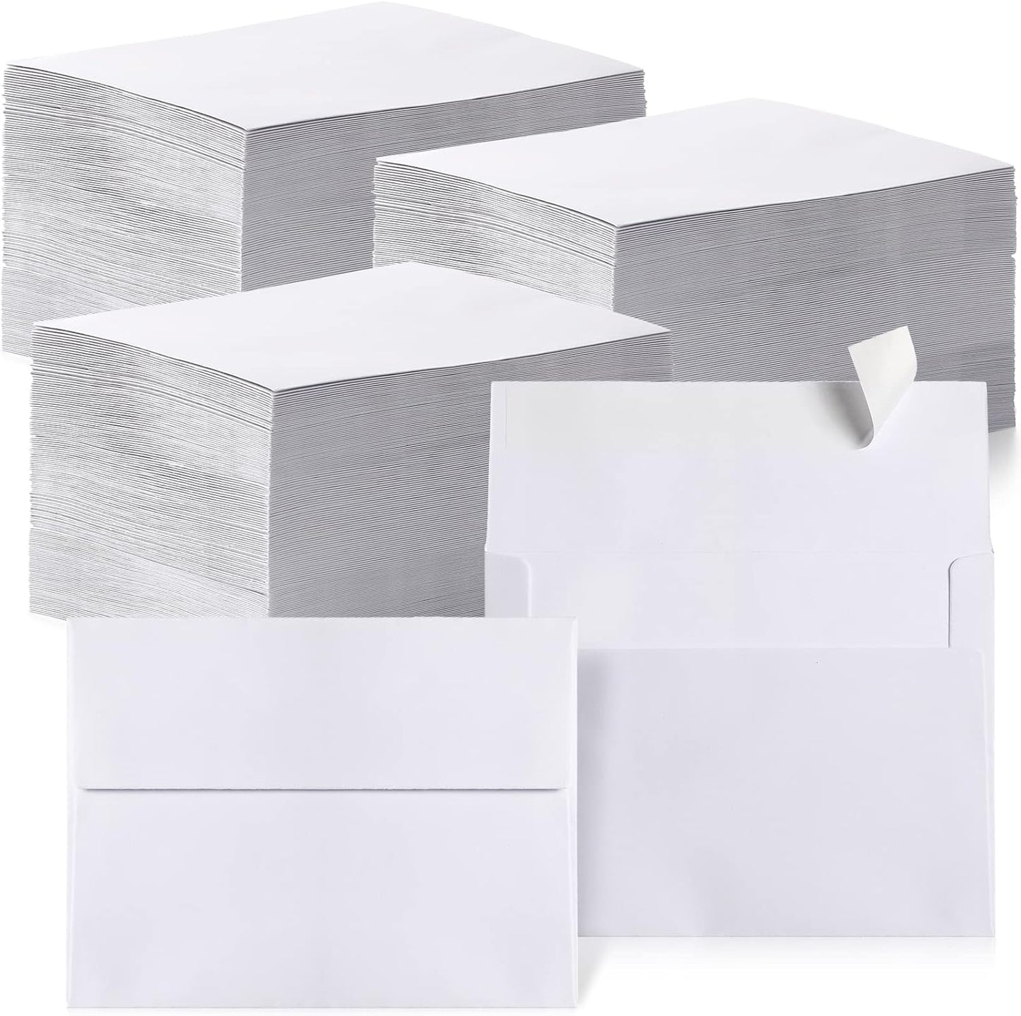 Fainne 800 Pcs Self Adhesive White Envelopes for Invitations