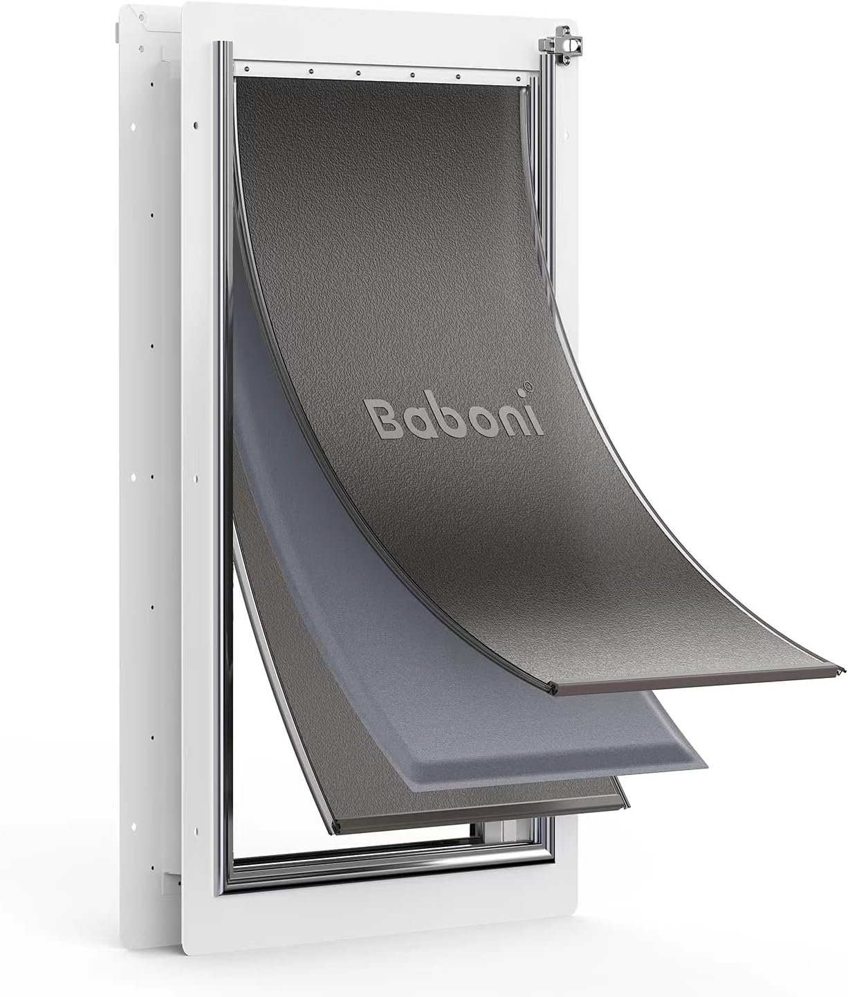 Baboni 3-Flaps Pet Door for Dogs and Cats Up to 220 Lb